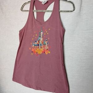 Bella Canvas Mauve Tank Top with Disney Castle Jack-o-lantern MickeynGraphic
